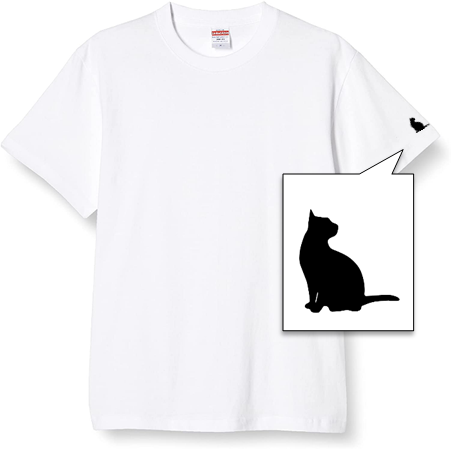 CAT EMBROIDERY T WHITE